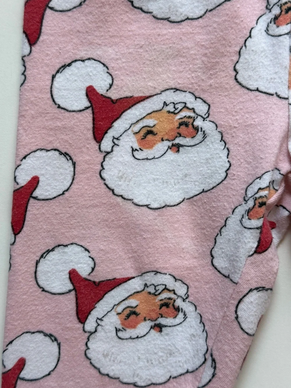 Pink Chicken Baby Girl Pink Santa Print Pajama Set - Size 6/12M